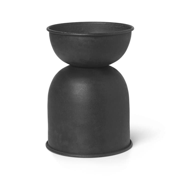 Hourglass flower pot extra small Ø21 cm - Black-dark grey - ferm LIVING