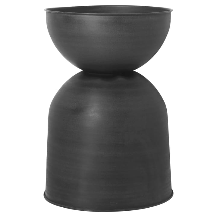 Hourglass flower pot large Ø50 cm - Black-dark grey - ferm LIVING