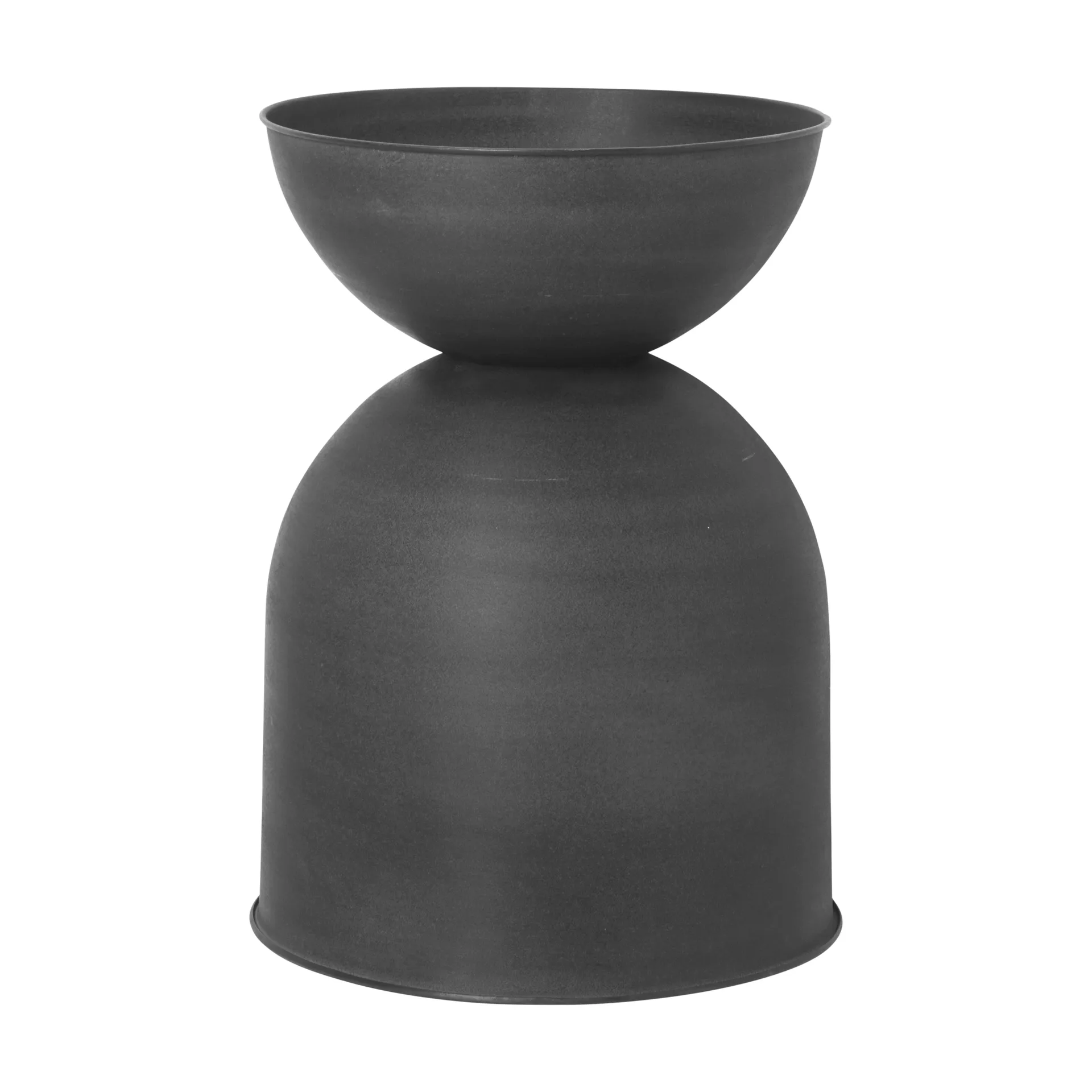 Hourglass flower pot medium Ø40 cm, Black-dark grey Ferm Living