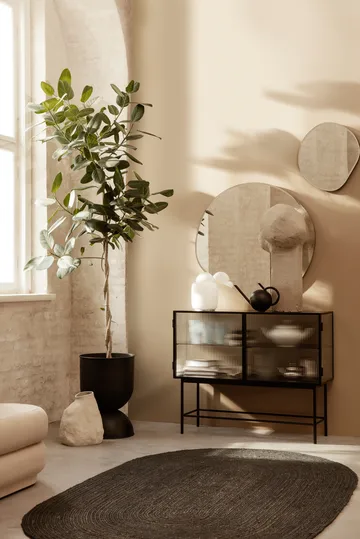 Hourglass flower pot medium Ø40 cm - Black-dark grey - Ferm Living