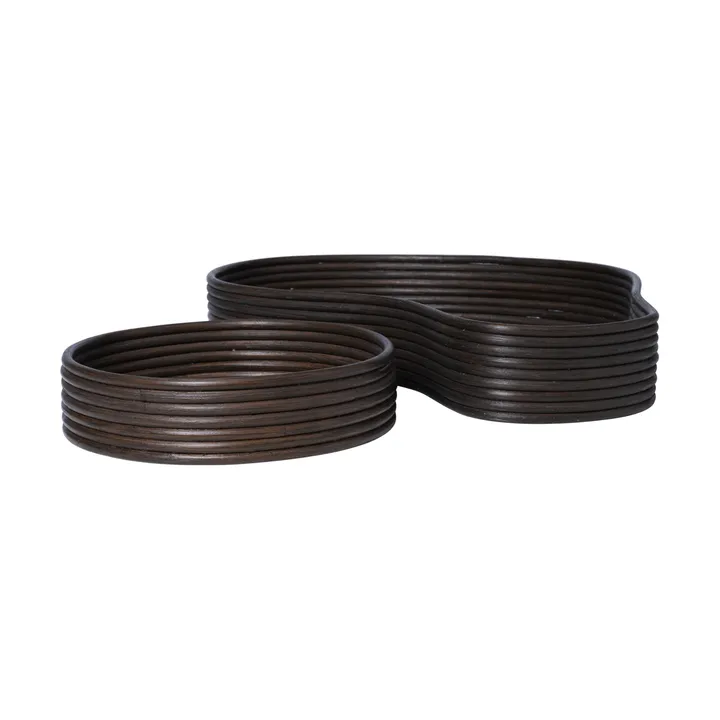 Isola tray 2 pieces - Dark stained - Ferm Living
