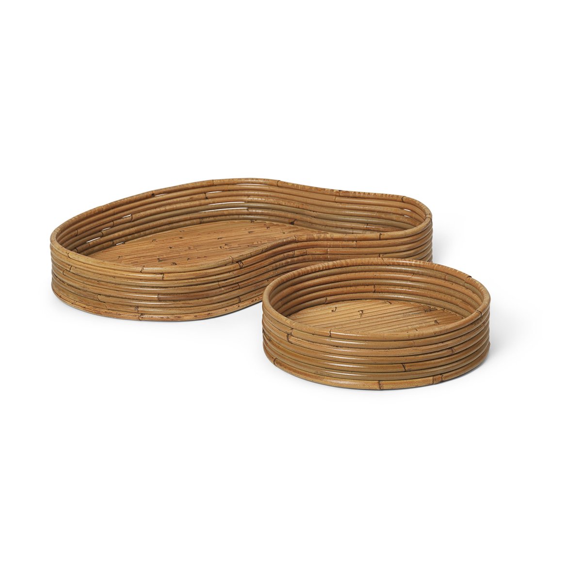 Ferm Living Isola tray 2 pieces Natural Stained | Scandinavian Design | Trays | Brown