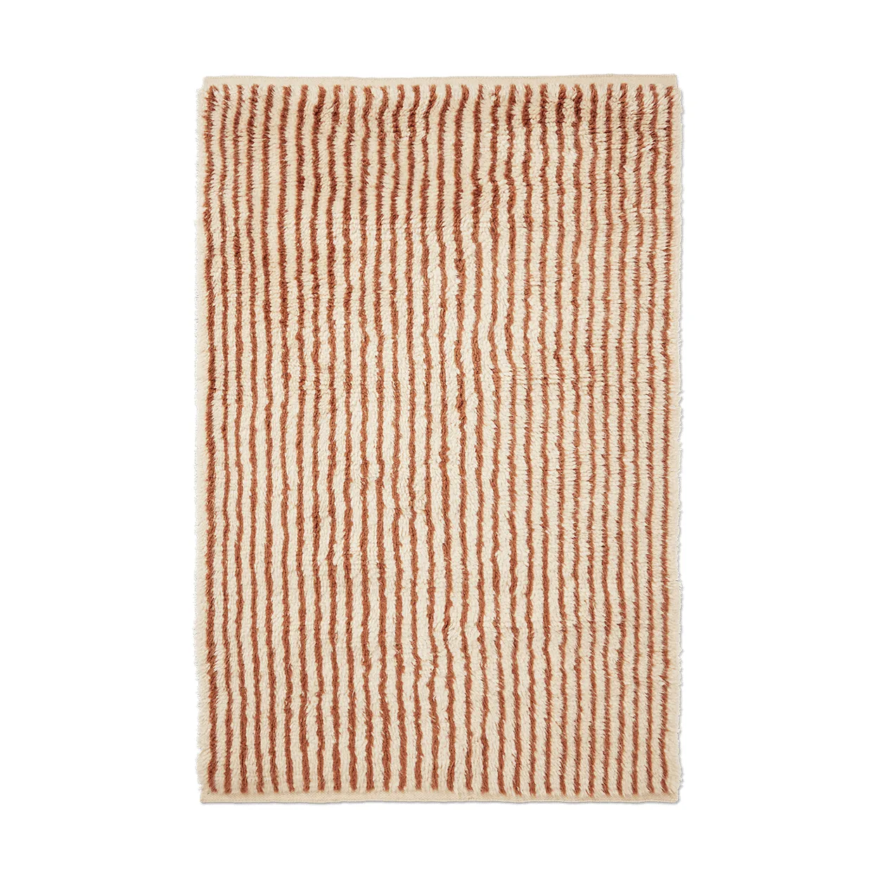 Ferm Living Kami rug Off white-red brown, 120x180 cm