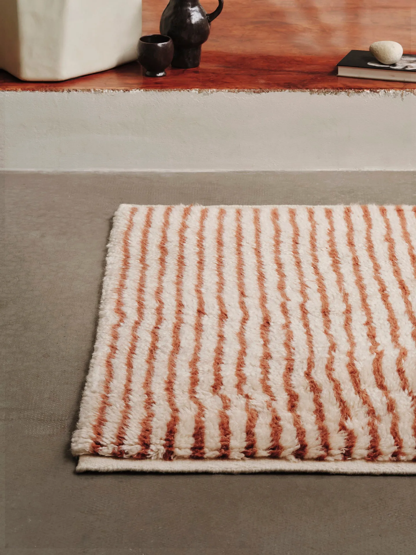 Kami rug, Off white-red brown, 80x120 cm Ferm Living
