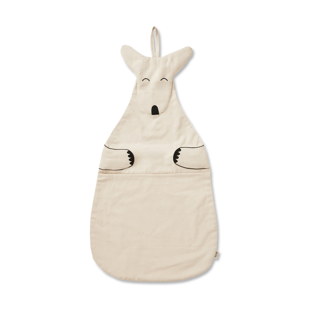 Ferm Living Kangaroo wall storage Undyed | Scandinavian Design | Storage baskets | Beige