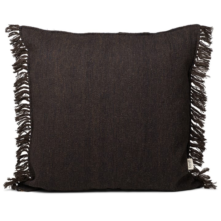 Kelim cushion with fringe L 80x80 cm, dark melange Ferm Living