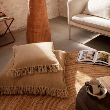 Kelim cushion with fringe L 80x80 cm - Sand - ferm LIVING