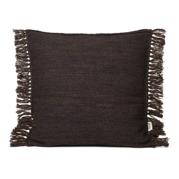 Kelim cushion with fringe S 50x50 cm - dark melange - Ferm Living