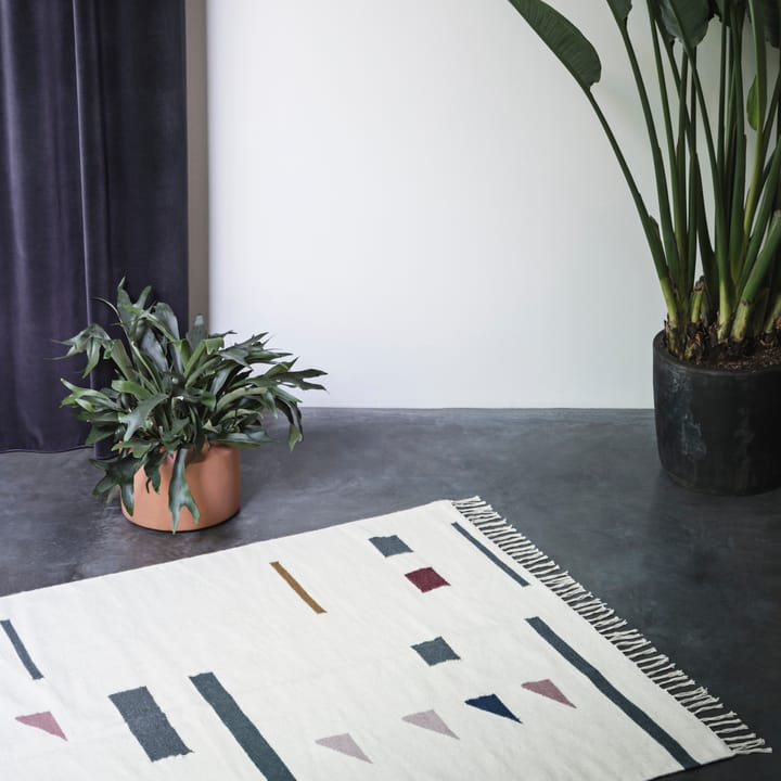 Kelim rug 140x200 cm, colour triangles Ferm Living