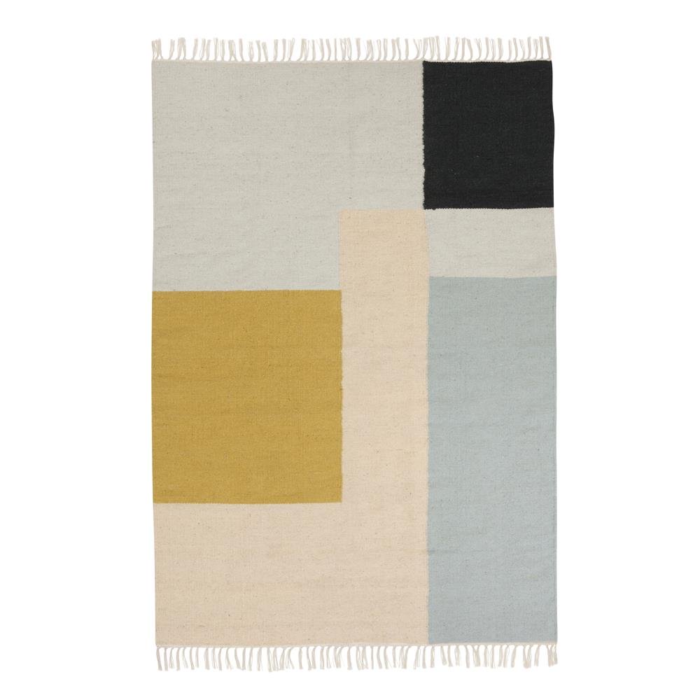 Ferm Living Kelim rug 140x200 cm squares