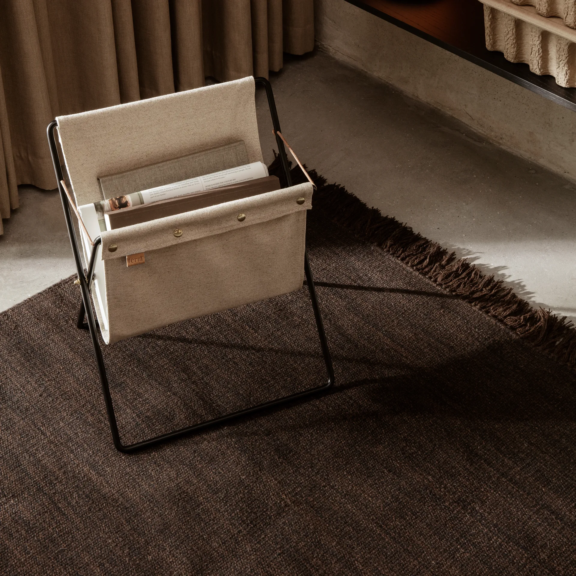 Kelim rug 240x240 cm, dark melange Ferm Living