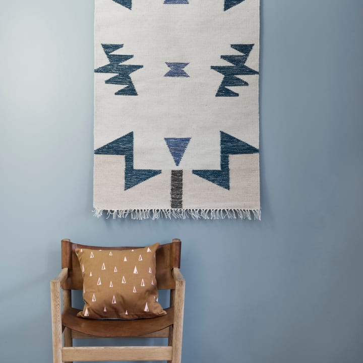 Kelim rug 80x140 cm - blue triangles - ferm LIVING