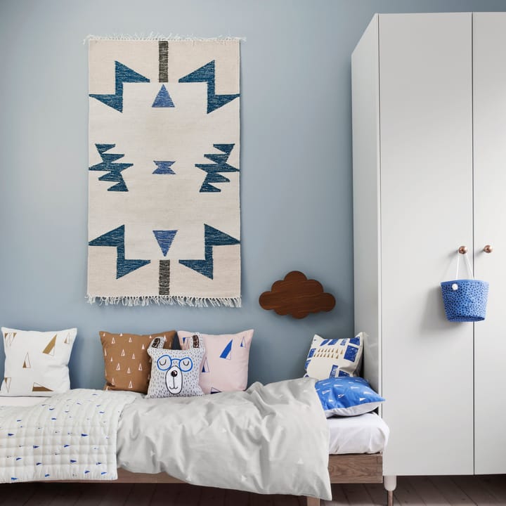 Kelim rug 80x140 cm - blue triangles - ferm LIVING