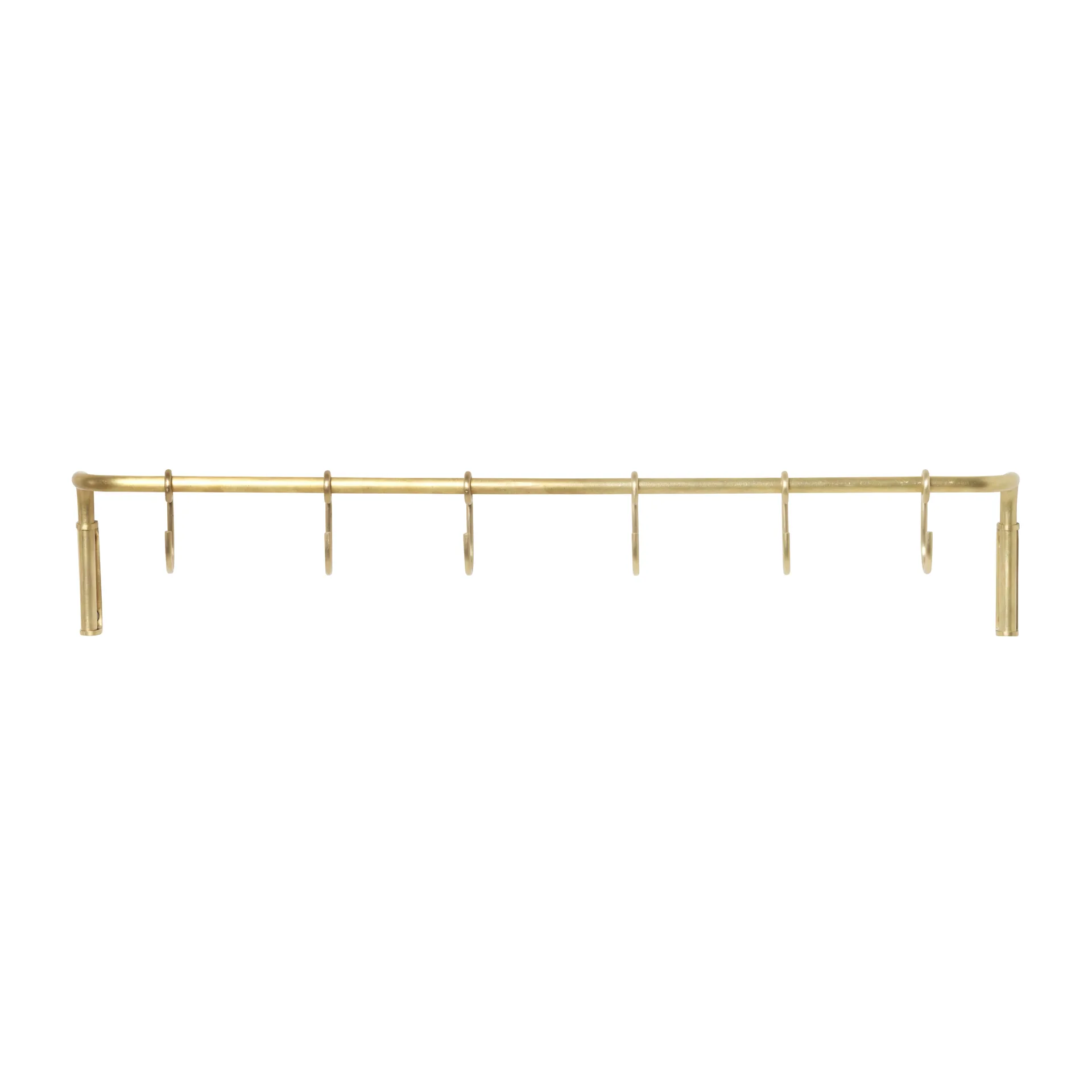 Kitchen rod with 6 hooks, brass Ferm Living