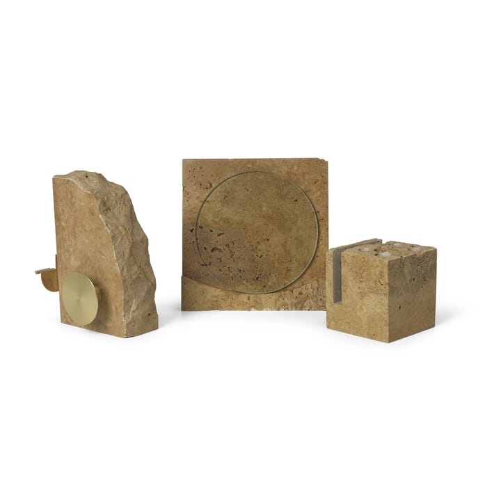 Klint tape holder 11,6x17 cm, Beige travertine Ferm Living