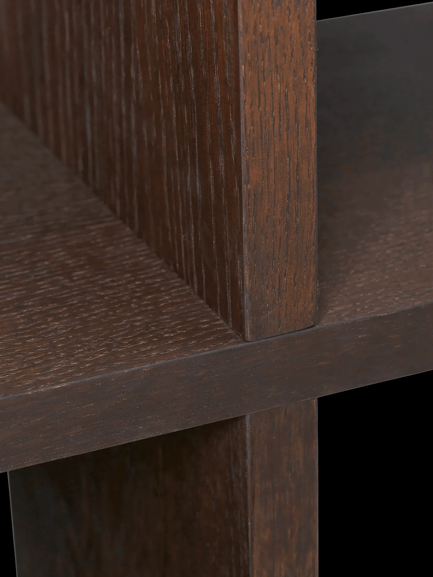 Kona bookshelf 1x4, Dark stained Ferm Living