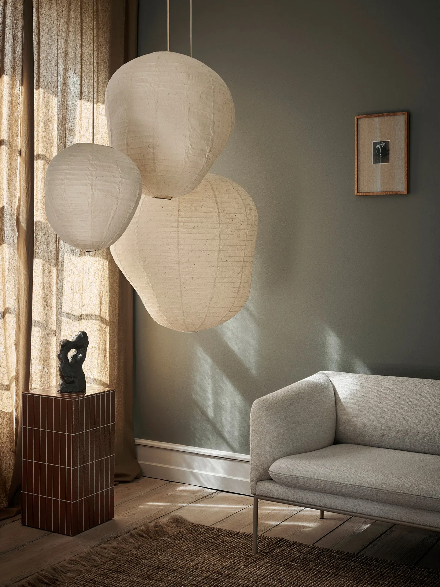 Kurbis lamp shade, 40 cm, Natural Ferm Living