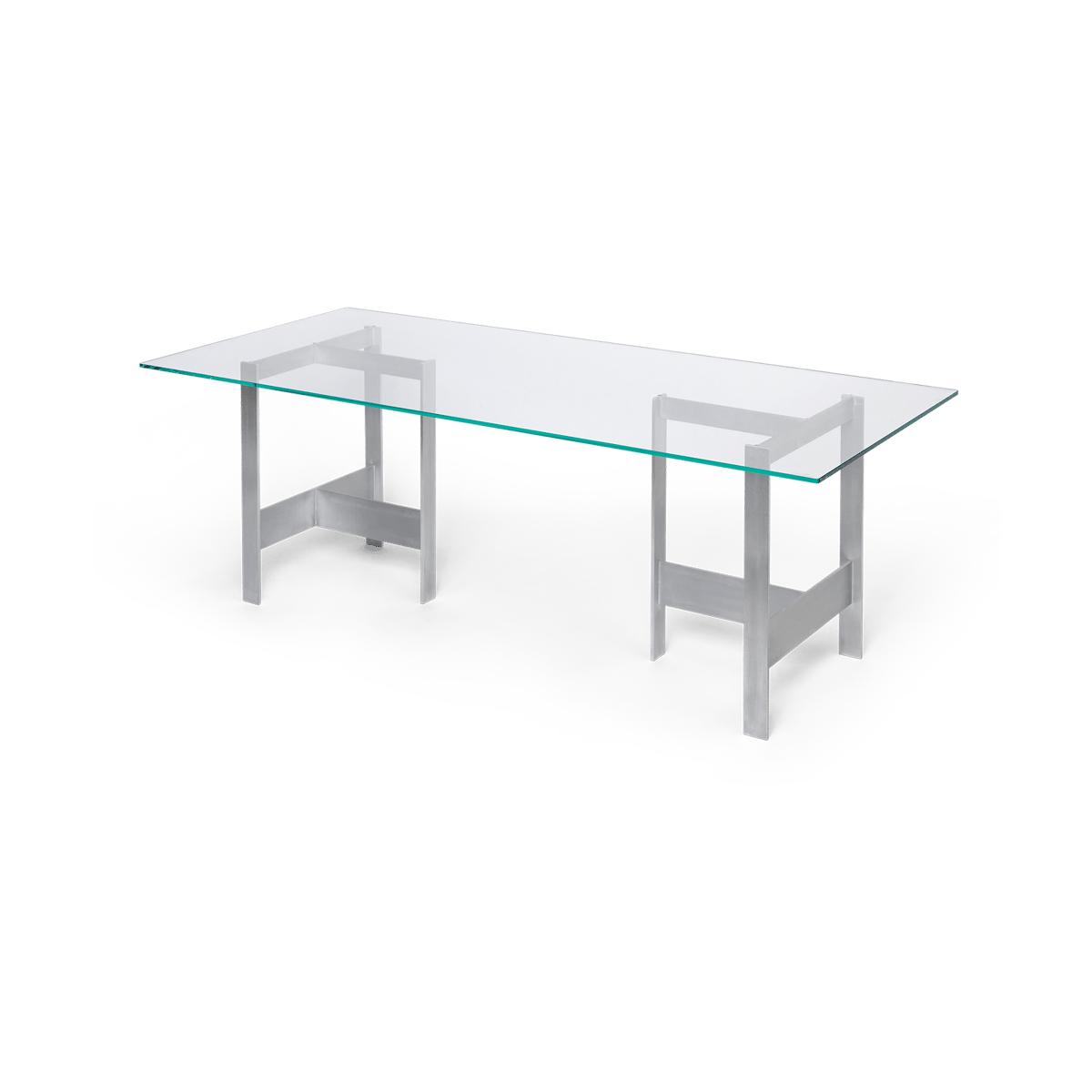 Ferm Living Lager dining table 90x200 cm Glass-aluminium