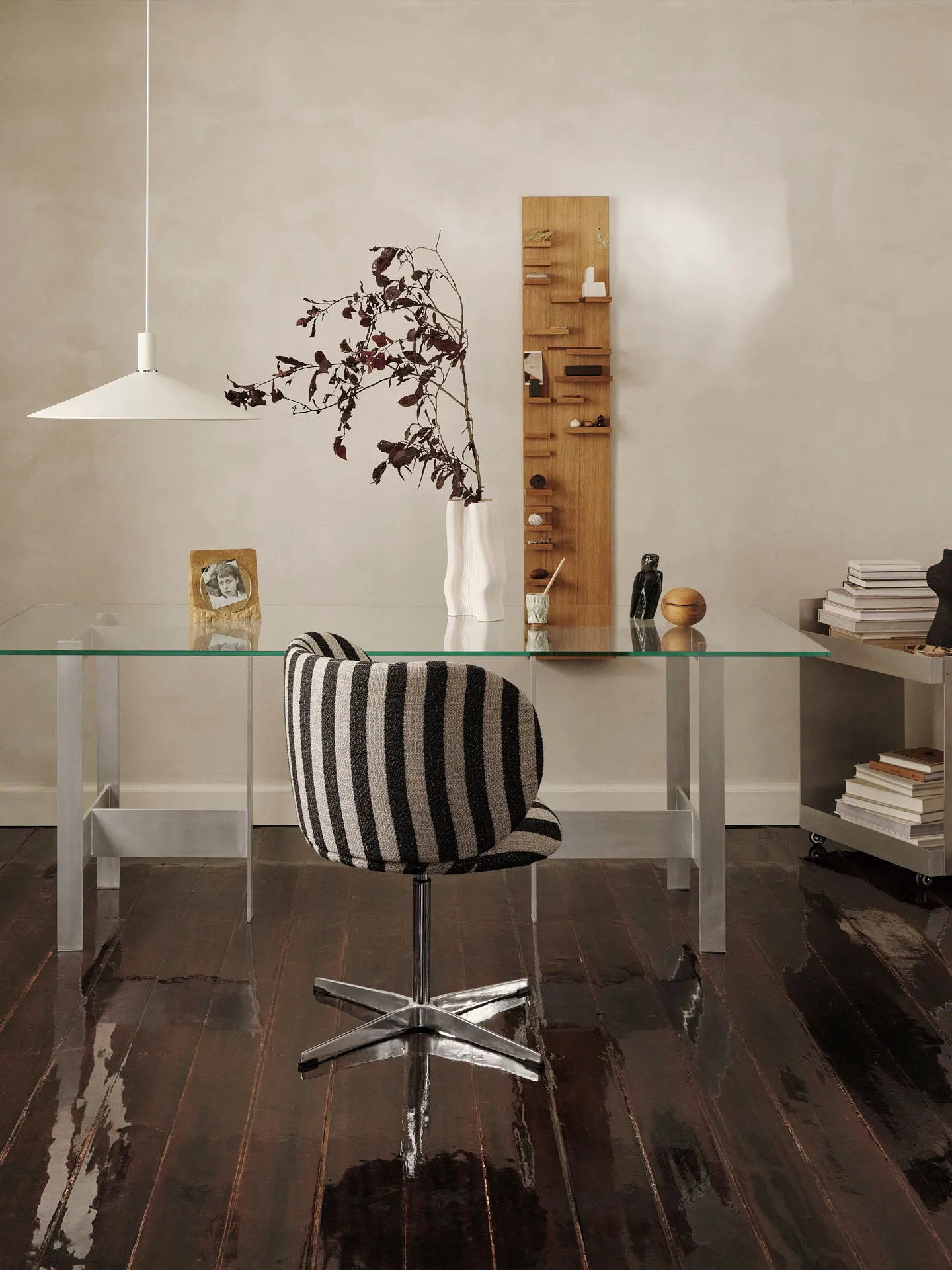 Lager dining table 90x200 cm, Glass-aluminium Ferm Living