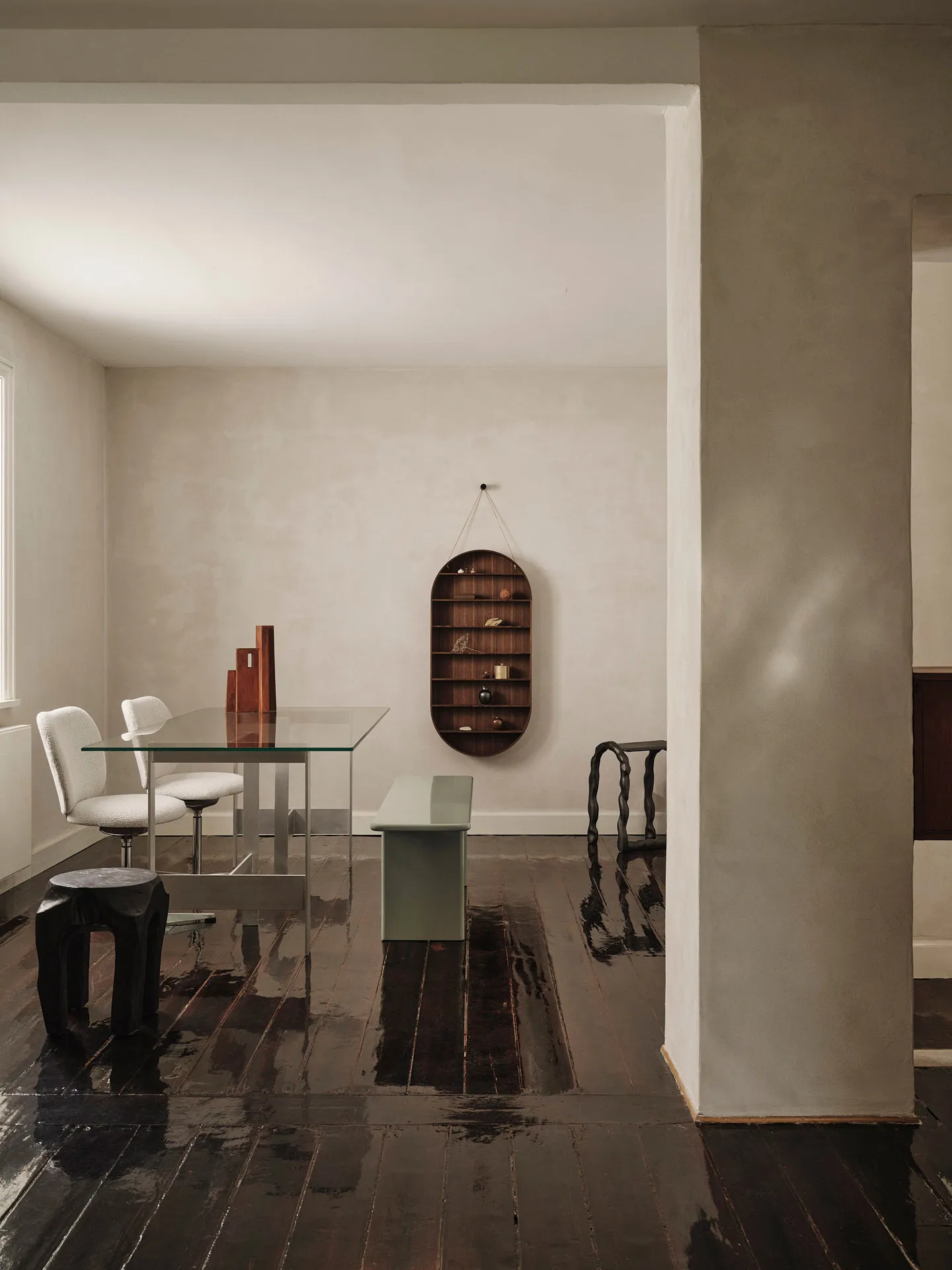 Lager dining table 90x200 cm, Glass-aluminium Ferm Living