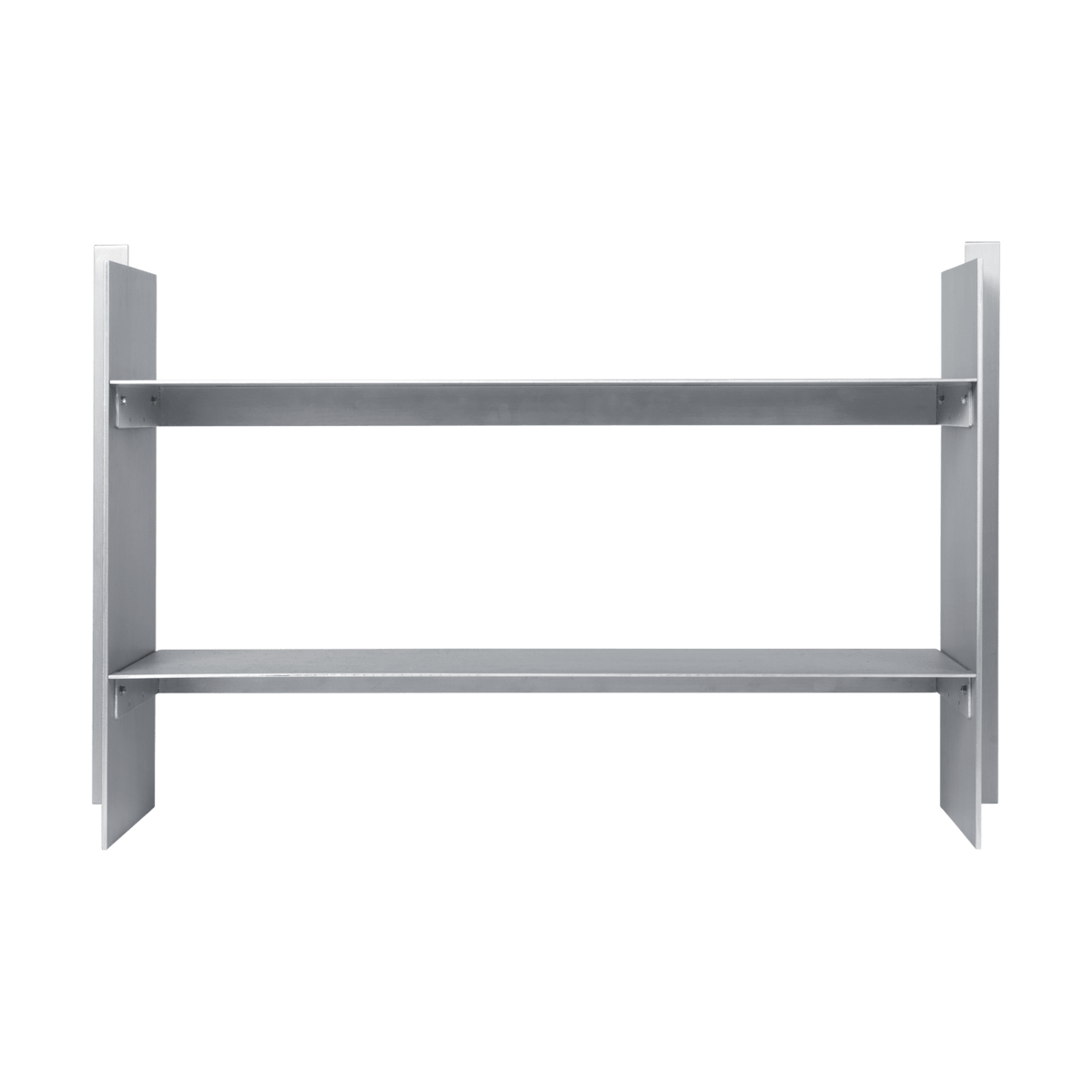 Ferm Living Lager wall shelf 26x77 cm Aluminium | Scandinavian Design | Shelves & shelving systems | Silver-coloured