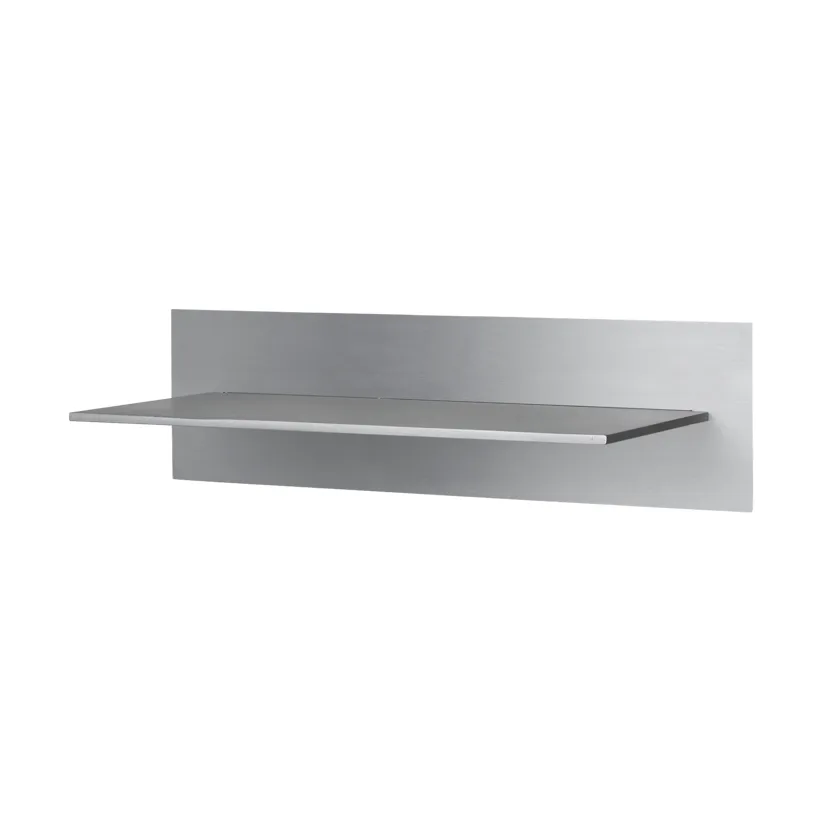 Ferm Living Lager wall shelf single 35 Aluminium | Scandinavian Design | Shelves & shelving systems | Silver-coloured