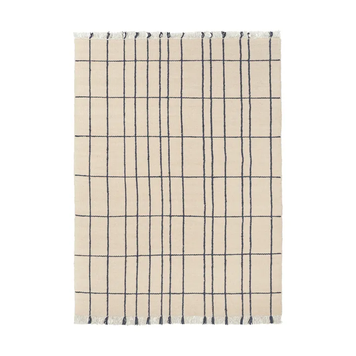 Late rug - Parchment-indigo, 140x200 cm - Ferm Living