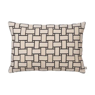 Lattice cushion cover - Off-white-black, 40x60 cm - Ferm Living
