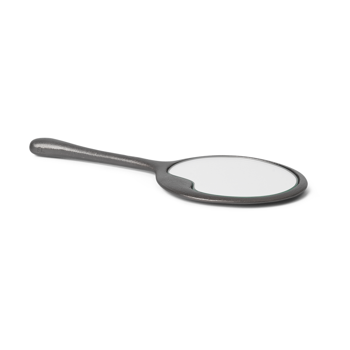 Ferm Living Lava hand mirror Blackened Aluminium | Scandinavian Design | Table mirrors | Grey