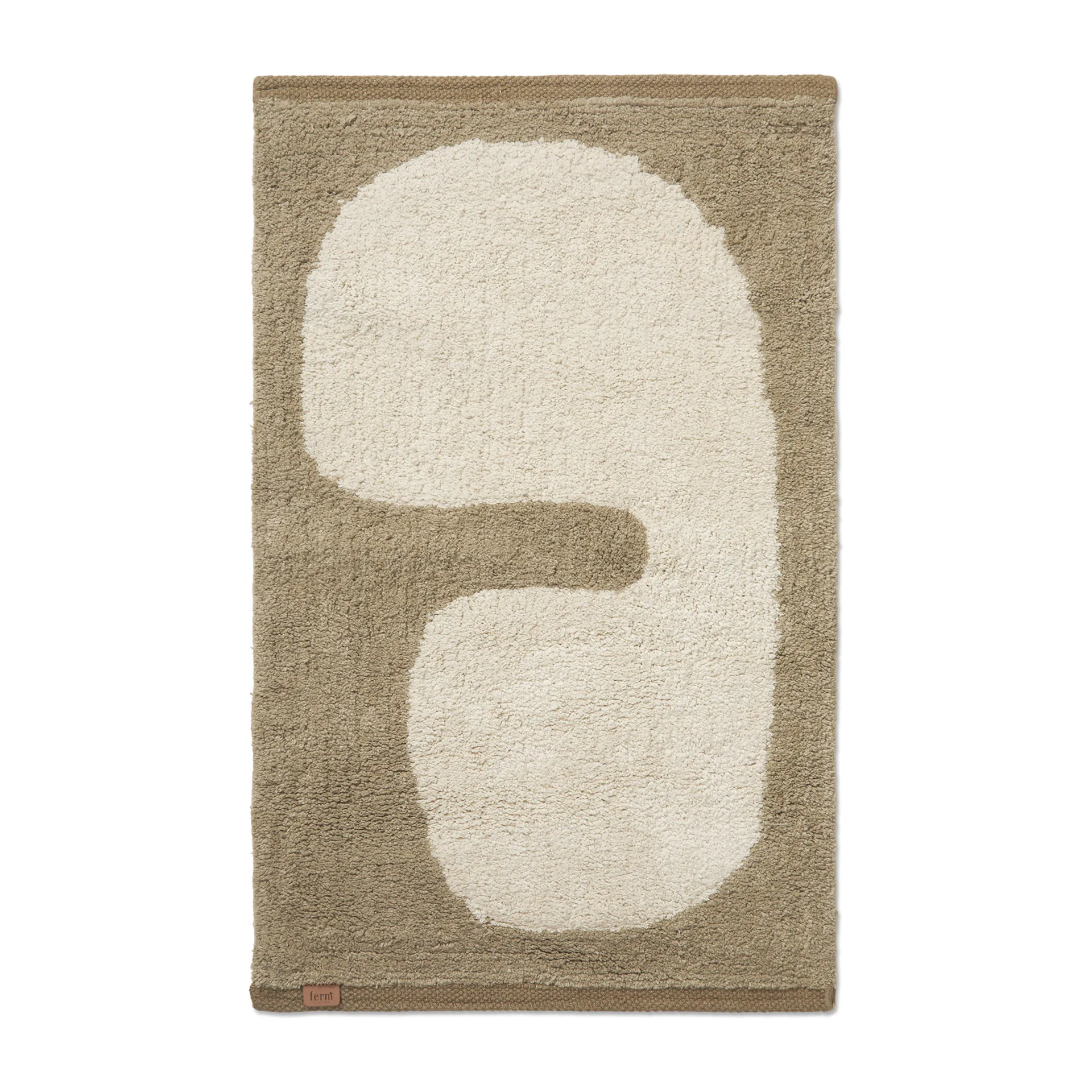 Lay bathroom rug 50x70 cm, Dark taupe-off white Ferm Living