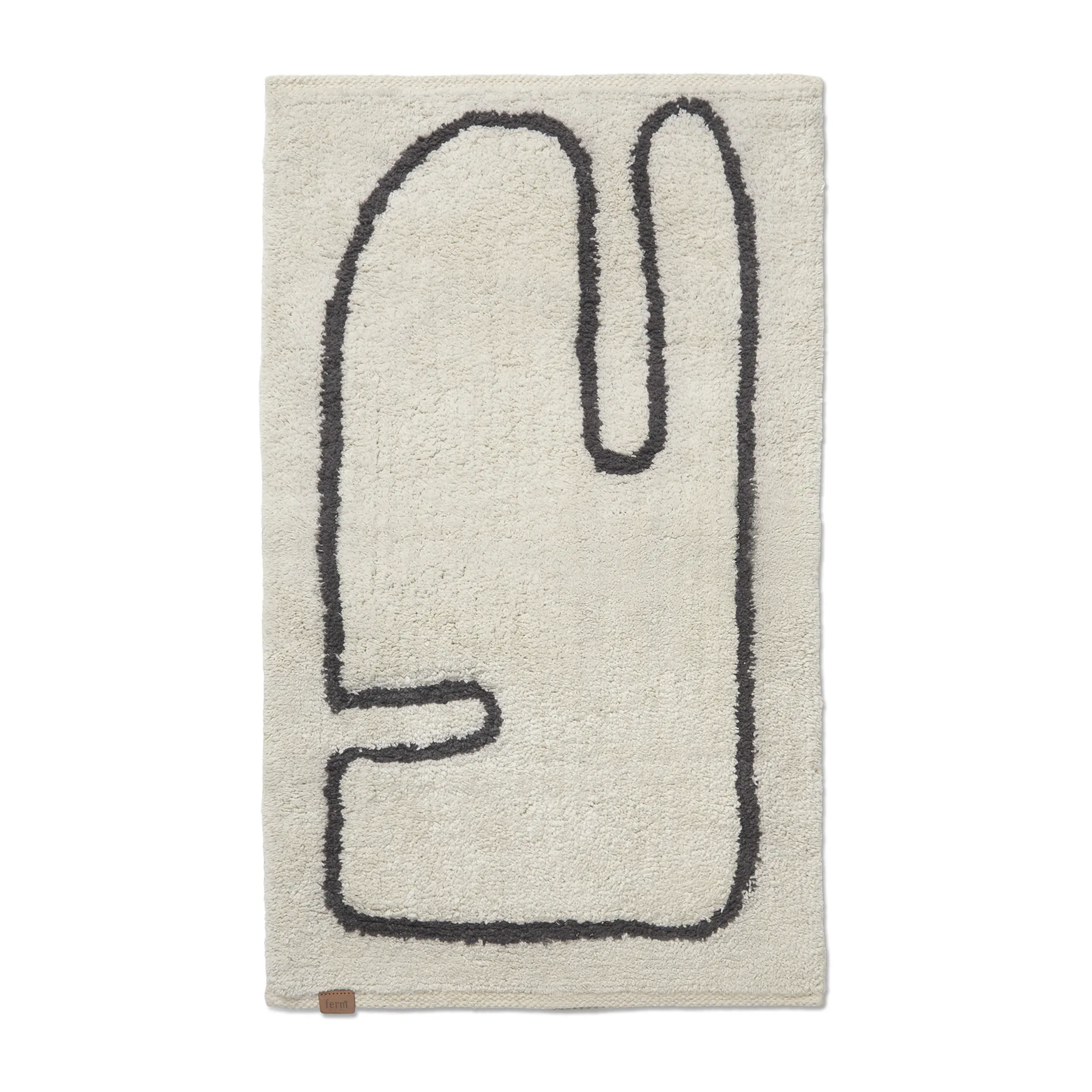 Lay bathroom rug 50x70 cm, Off white-coffee Ferm Living