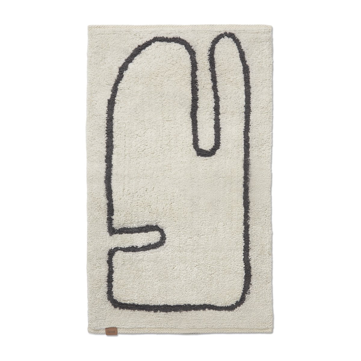 Ferm Living Lay bathroom rug 50x70 cm Off white-coffee
