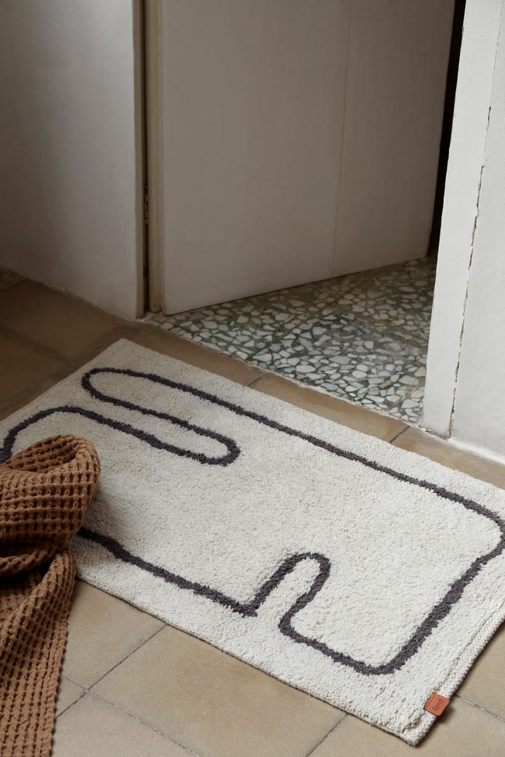 Lay bathroom rug 50x70 cm - Off white-coffee - ferm LIVING
