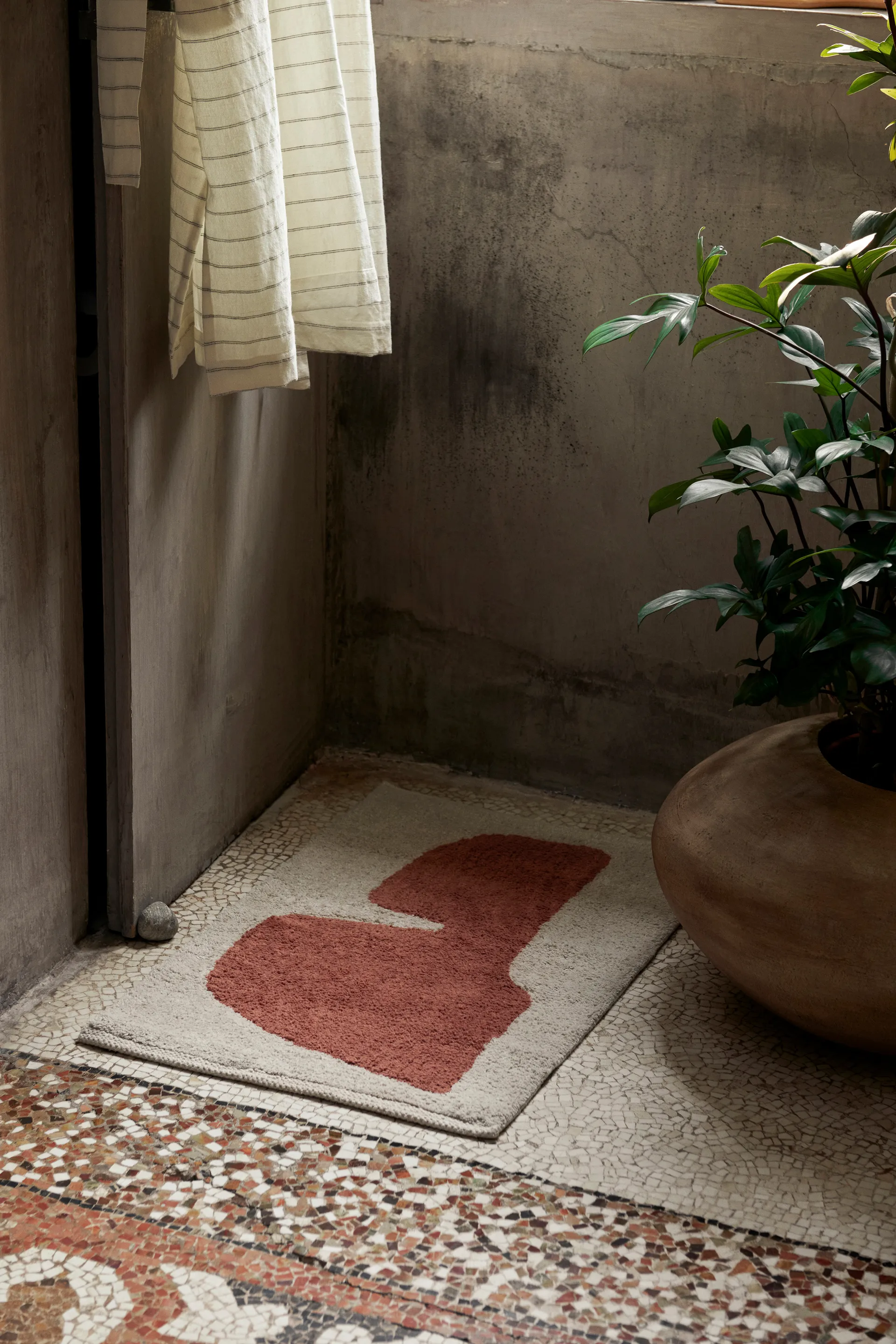 Lay bathroom rug 50x70 cm, Parchment-rust Ferm Living