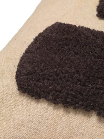 Lay cushion 50x50 cm - Sand / Dark Brown - ferm LIVING