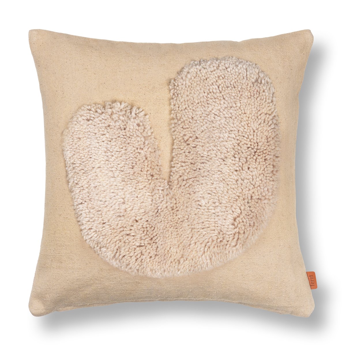 Ferm Living Lay cushion 50x50 cm Sand / Off-white | Scandinavian Design | Cushions | Beige