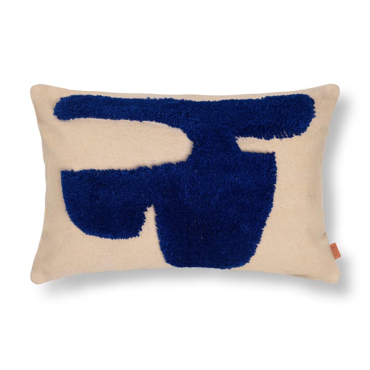 Lay rectangular cushion 40x60 cm - Sand / Bright Blue - Ferm LIVING