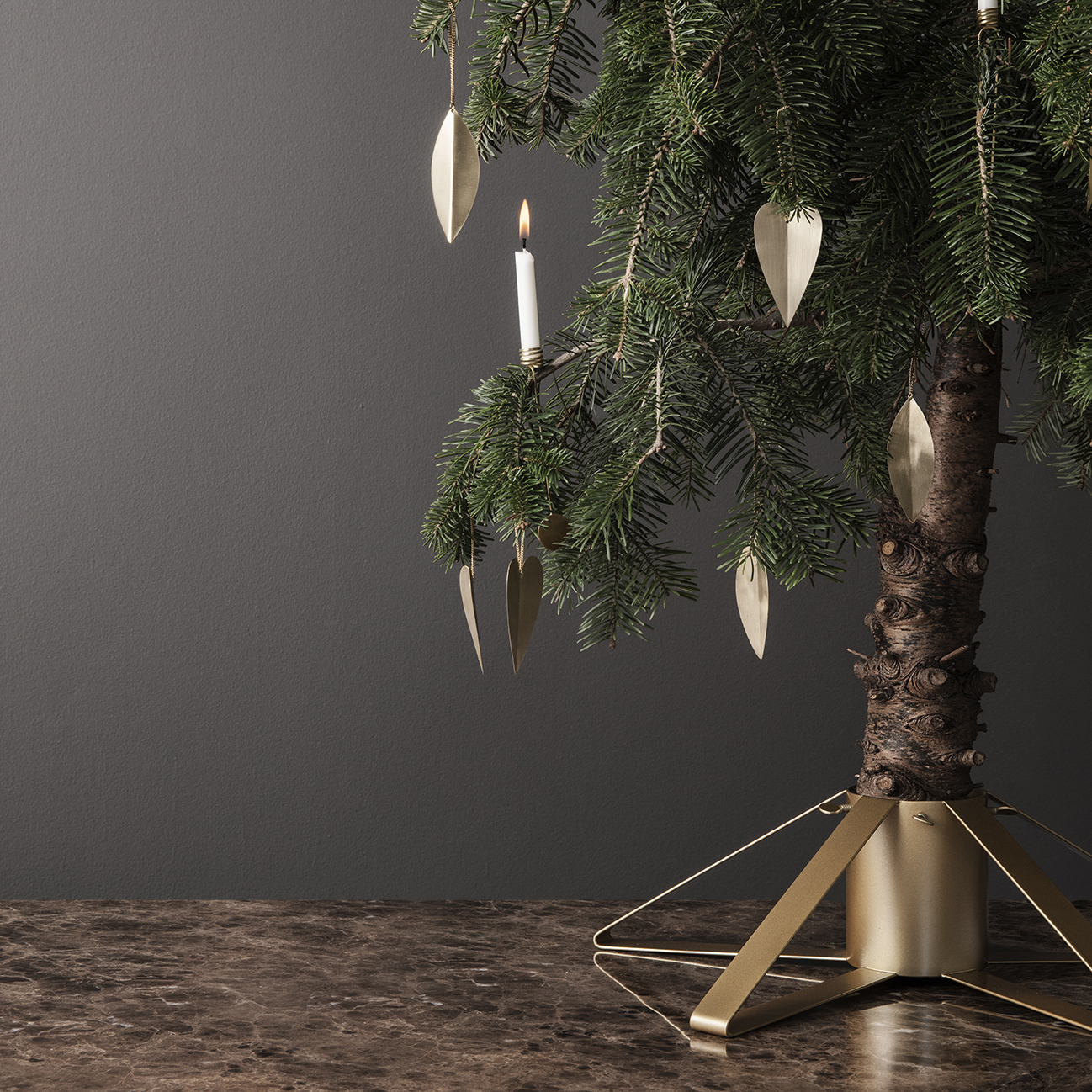 Ferm Living Brass Ornament Christmas Tree Home Decoration Scandinavian Design 