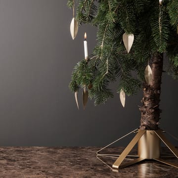 Leaf brass Christmas tree ornaments - 4-pack - Ferm Living