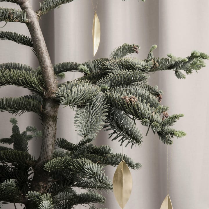 Leaf brass Christmas tree ornaments, 4-pack Ferm Living