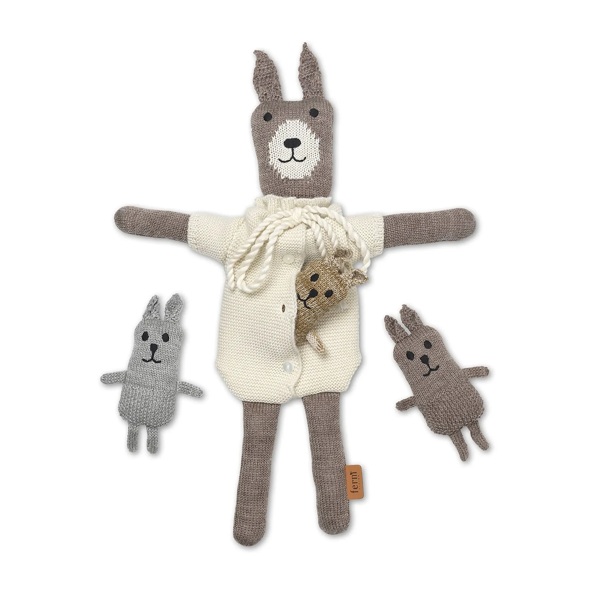 Lee merino rabbit family, 4 pieces Ferm Living