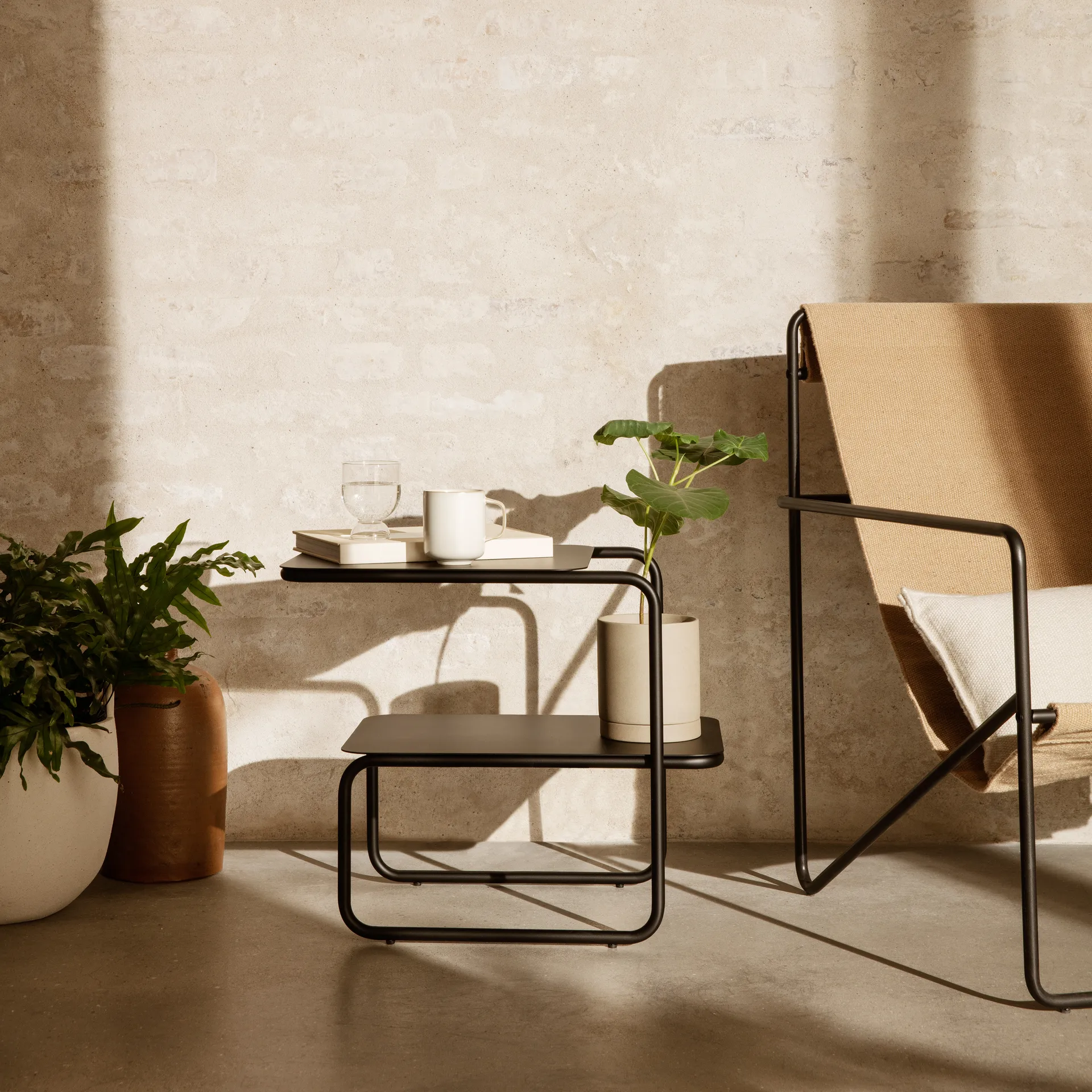 Level side table, Black Ferm Living