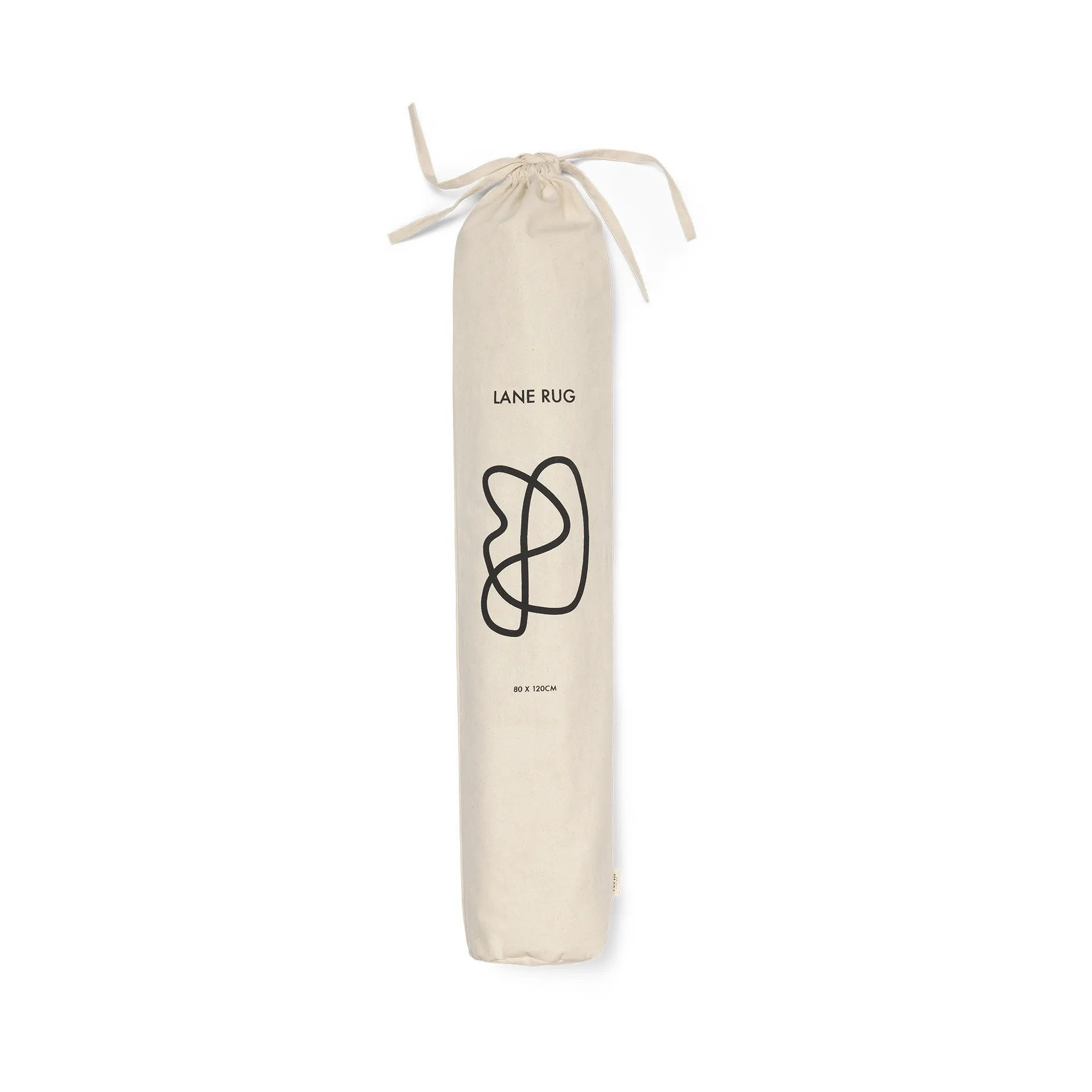 Line rug 70x105 cm, Off-white-Chocolate Ferm Living