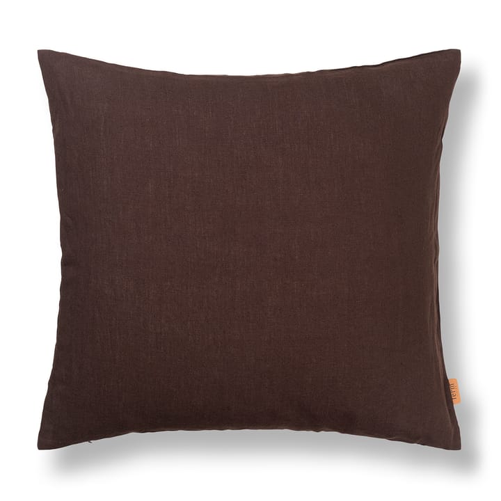 Linen cushion 50x50 cm - Chocolate - Ferm LIVING