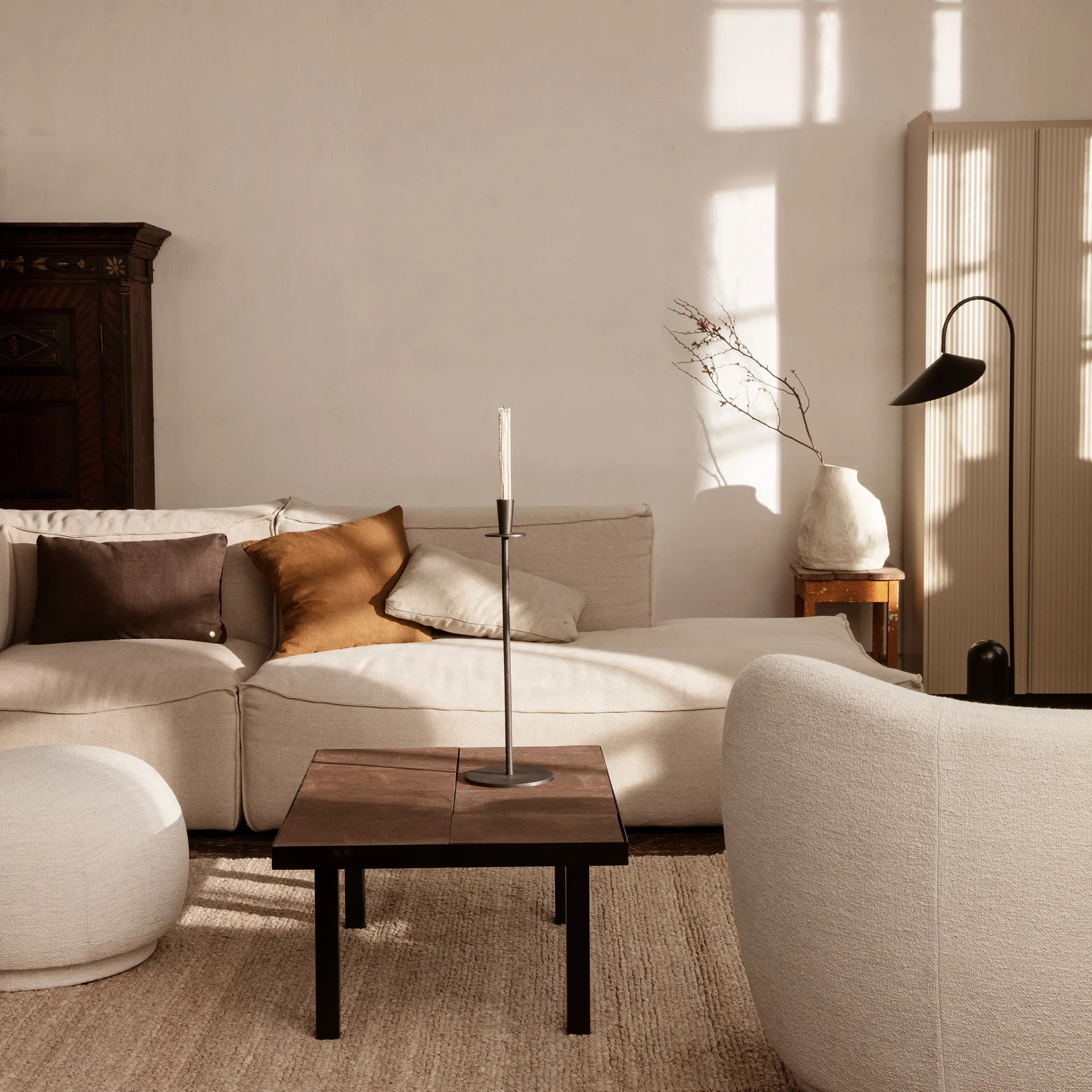 Linen cushion 50x50 cm, Sugar kelp Ferm Living