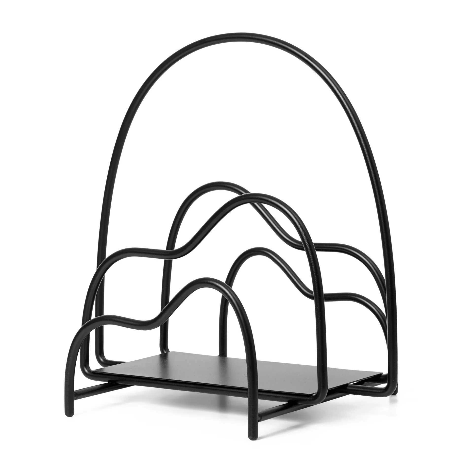Lithos newspaper stand, Black Ferm Living