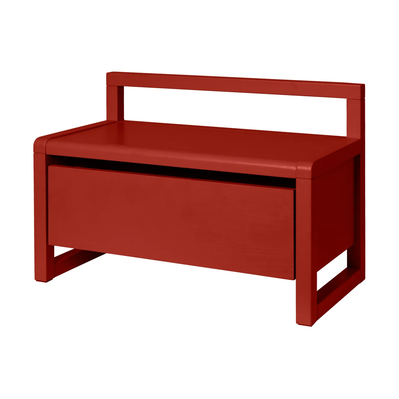 Little Architect storage bench, Poppy Red, 60x30x41.2 cm Ferm Living