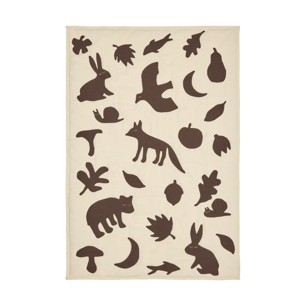 Lunden blanket, Off-white-dark chocolate, 80x110 cm Ferm Living
