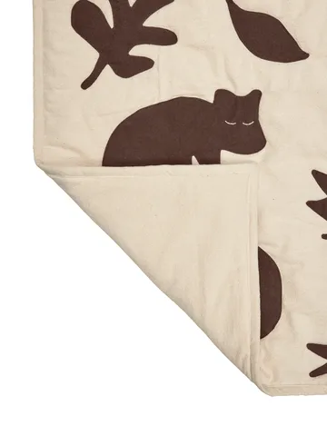 Lunden blanket - Off-white-dark chocolate, 80x110 cm - Ferm Living