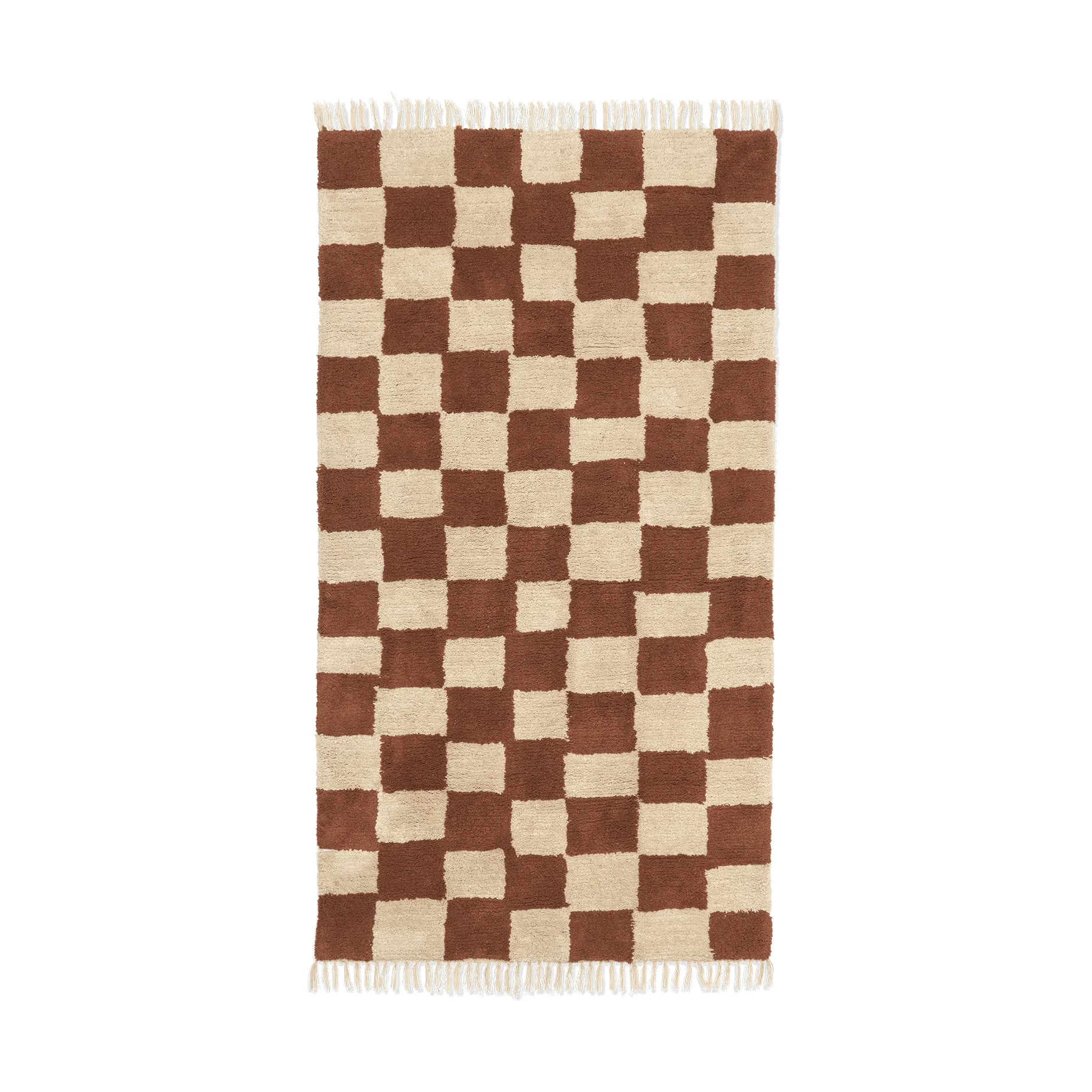 Mara cotton rug 80x150 cm, Rust-Warm Sand Ferm Living